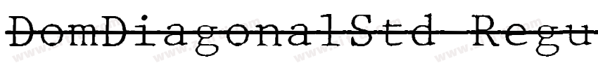 DomDiagonalStd Regul字体转换